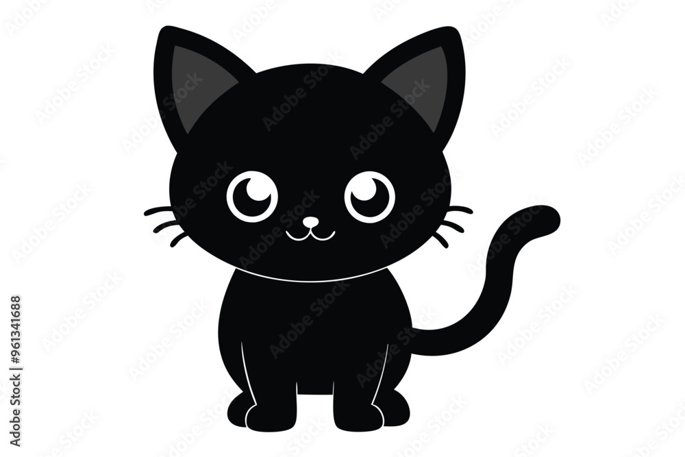 black cat cartoon vector illustration black cat cartoon vector illustration