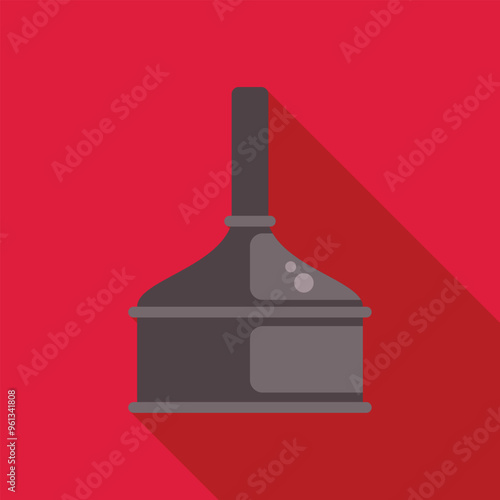This vector icon features a brewery beer tank, essential for fermenting and producing alcoholic beverages