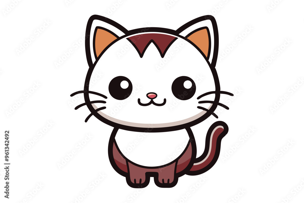 Cute Chibi cat vector style illustration Cute Chibi cat vector style illustration