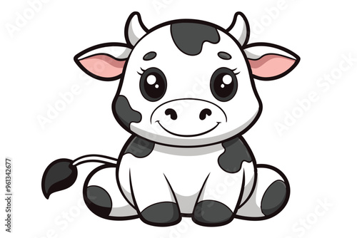 cow cartoon vector illustration photo