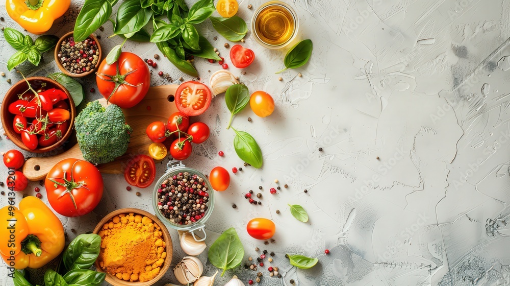 A vibrant image of a community cooking class focused on balanced diets ...