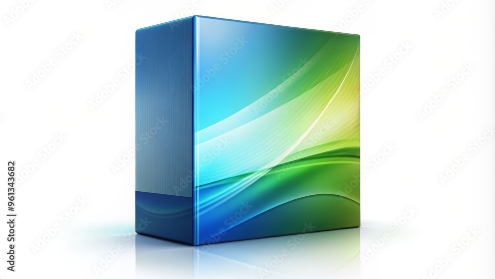 Obraz premium A sleek, modern box with a customizable design, standing out against a crisp white background.