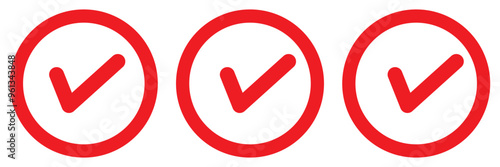 Free Download black check mark icon set isolated on white background. circle tick approved symbol. vector Illustration - GFXLoad