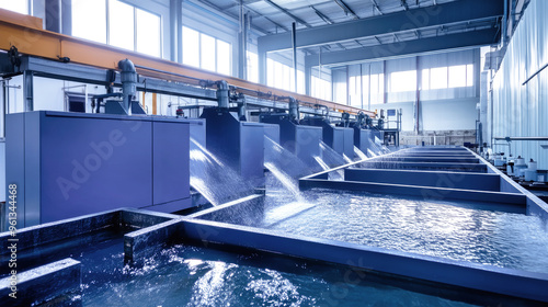 Wallpaper Mural A state-of-the-art water recycling machine operates to clean and recycle metal materials like steel and aluminum while ensuring minimal waste Torontodigital.ca