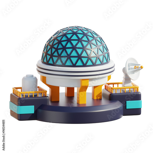 3D Futuristic Space Observatory Basecamp photo