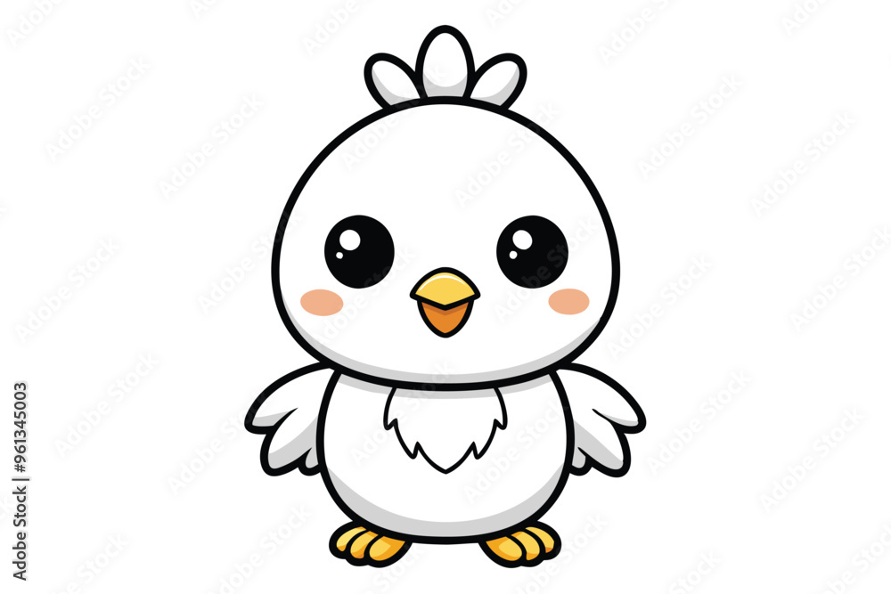 Cute baby chicken cartoon vector illustration Cute baby chicken cartoon vector illustration