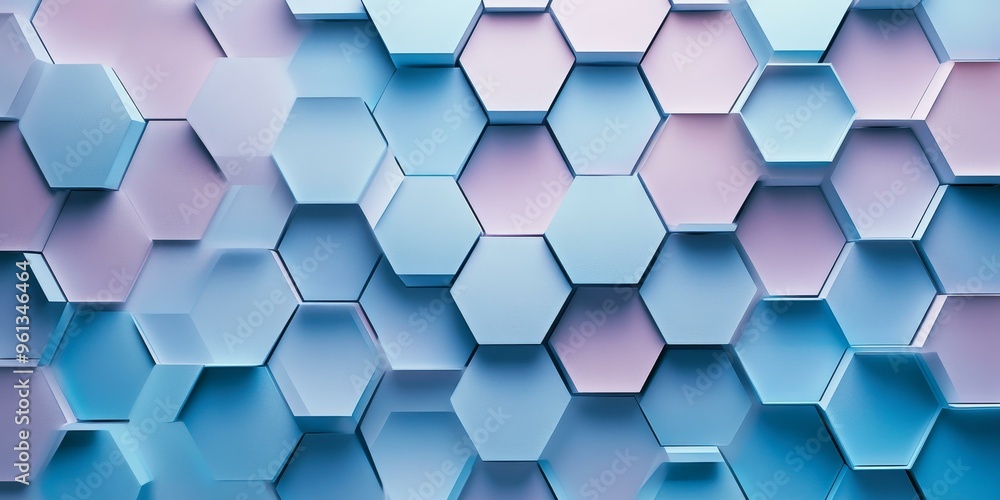 Hexagonal pattern in blue and purple hues. Hexagonal pattern in blue and purple hues.