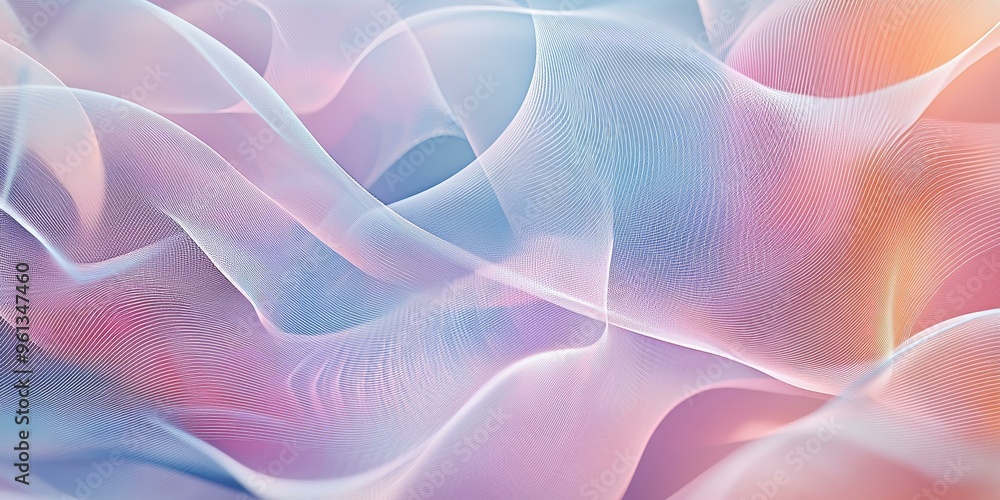 Obraz premium Abstract wavy pattern in pink and blue.