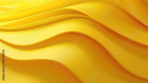 3d rendering of yellow abstract background with folded paper motif photo