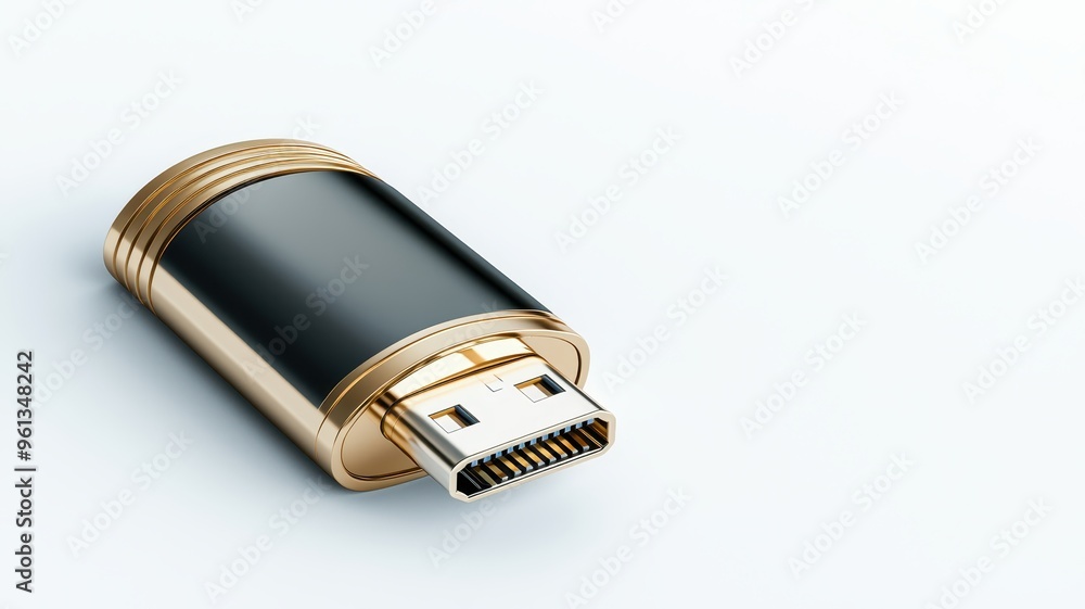 Elegant USB flash drive with a sleek design, perfect for data storage and transfer, showcasing modern technology aesthetics. Elegant USB flash drive with a sleek design, perfect for data storage and transfer, showcasing modern technology aesthetics.