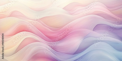 Abstract art of soft pastel waves.