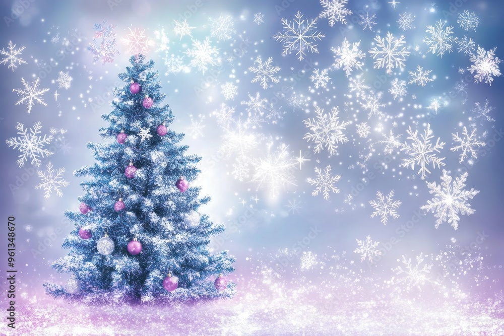 Xmas and New Year Holiday illustration copy space greeting card with realistic blurry snowflake and bright, shiny blue, purple, and red background. Xmas and New Year Holiday illustration copy space greeting card with realistic blurry snowflake and bright, shiny blue, purple, and red background.