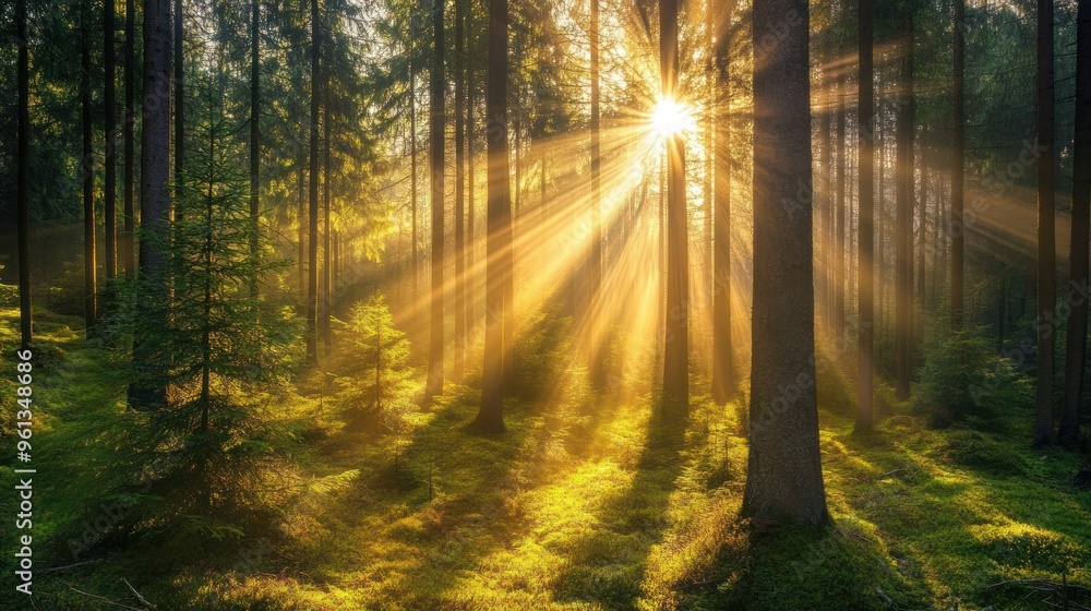 Fototapeta premium Sunlight Through the Trees