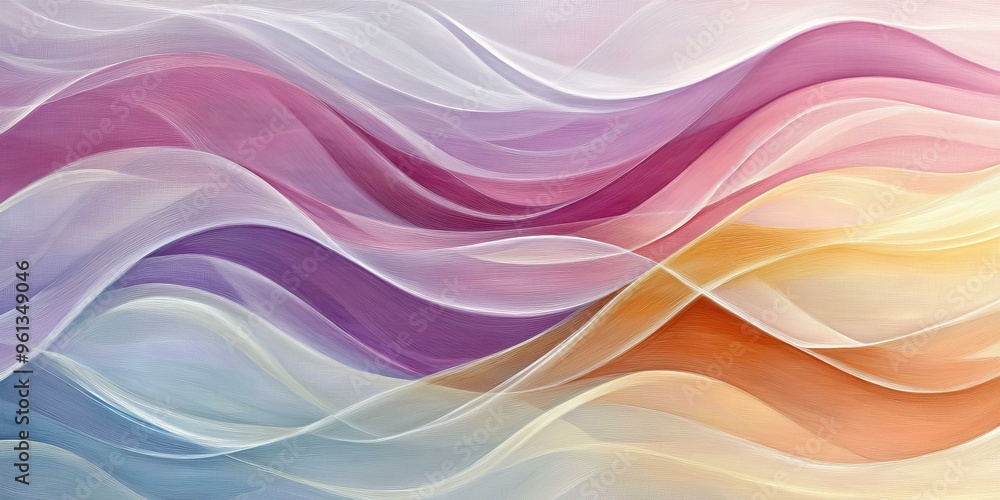 Abstract wavy lines in pastel colors. Abstract wavy lines in pastel colors.