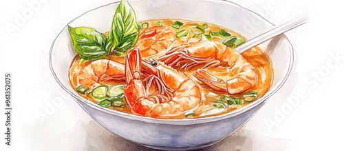 Delicious Shrimp Soup with Basil and Green Onions: A Flavorful Asian Culinary Delight