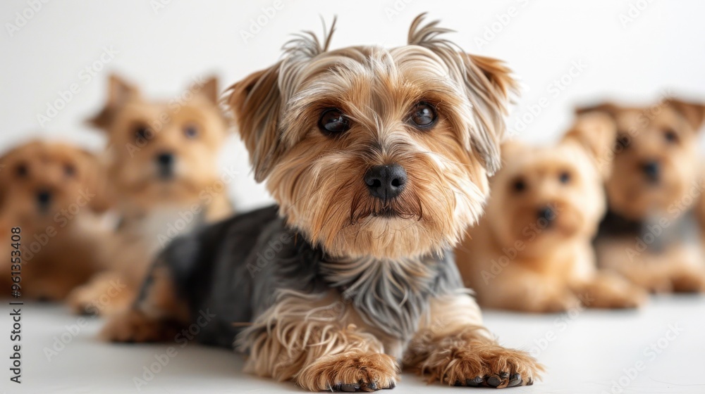 Adorable Yorkshire Terriers Posing Together Adorable Yorkshire Terriers Posing Together
