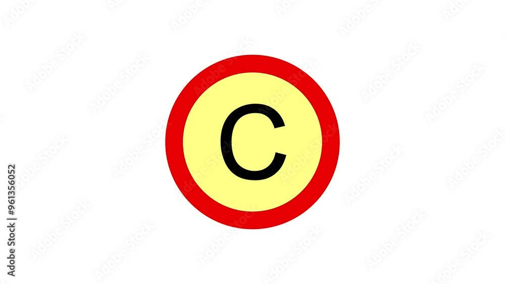 Bright parking circle icon is jumping merrily. Retro style. Alpha channel black. Looped from frame 120 to 240, Alpha BW at the end Bright parking circle icon is jumping merrily. Retro style. Alpha channel black. Looped from frame 120 to 240, Alpha BW at the end