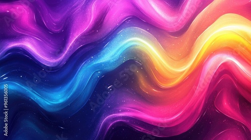 Vibrant Cosmic Waves: A Journey Through Fluid Colors and Abstract Expressions