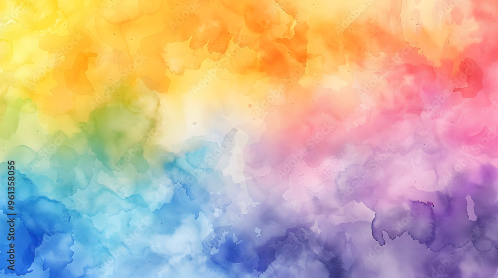 Rainbow Gradient Watercolor Background Rainbow Gradient Watercolor Background