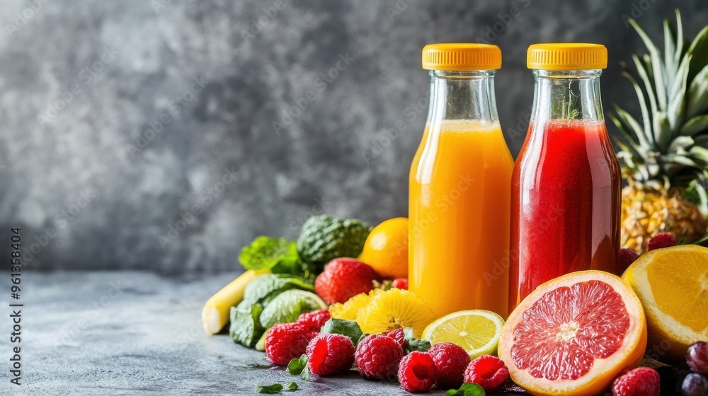 Fresh Juice with Fruits and Vegetables Fresh Juice with Fruits and Vegetables