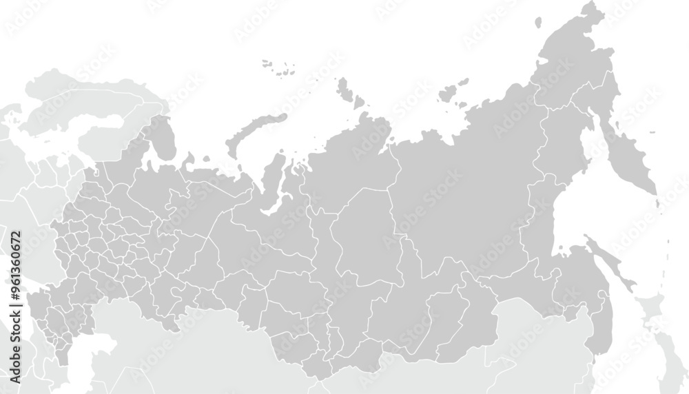 Russia map.Grayscale,isolated on white background for website layouts,background,education, precise,customizable,Travel worldwide,map silhouette backdrop,earth geography, political,reports. Russia map.Grayscale,isolated on white background for website layouts,background,education, precise,customizable,Travel worldwide,map silhouette backdrop,earth geography, political,reports.