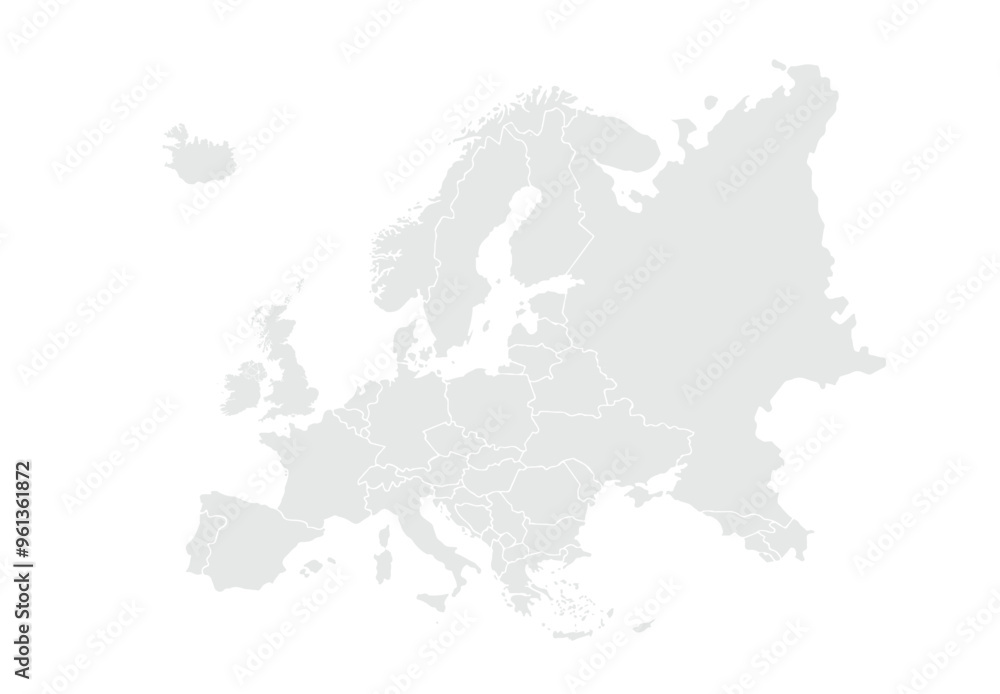 Europe map isolated on white background. for website layouts, background, education, precise, customizable, Travel worldwide, map silhouette backdrop, earth geography, political, reports. Europe map isolated on white background. for website layouts, background, education, precise, customizable, Travel worldwide, map silhouette backdrop, earth geography, political, reports.