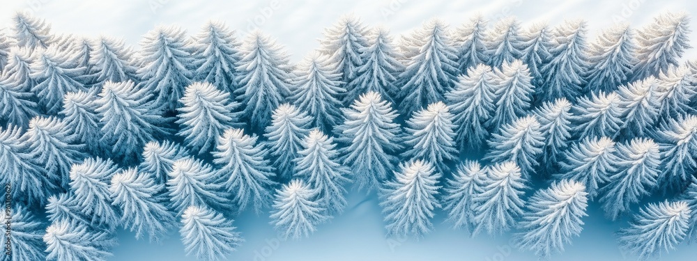 A landscape with a snow-covered forest and copy space. Spruce and pine in the snow. A New Year's greeting card and a Christmas card A landscape with a snow-covered forest and copy space. Spruce and pine in the snow. A New Year's greeting card and a Christmas card