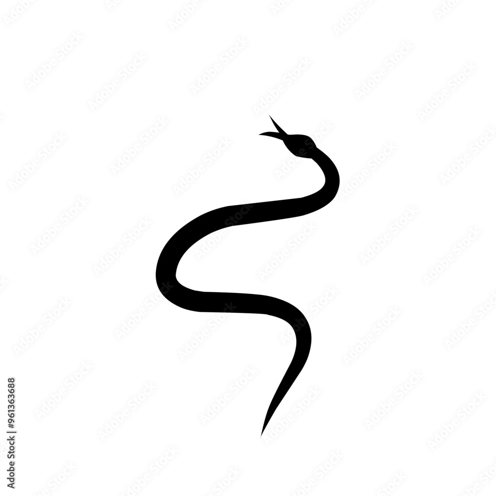Obraz premium poisonous snake silhouette icon
