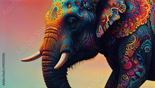 painted elephant