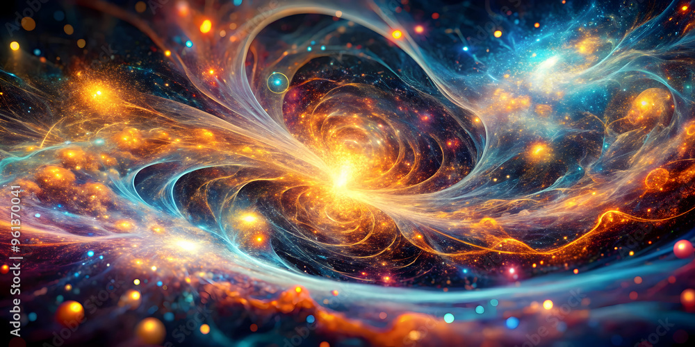 Cosmic Whirlpool: A vibrant vortex of interstellar dust and radiant energy swirls amidst a backdrop of twinkling stars in this mesmerizing celestial ballet. Cosmic Whirlpool: A vibrant vortex of interstellar dust and radiant energy swirls amidst a backdrop of twinkling stars in this mesmerizing celestial ballet.