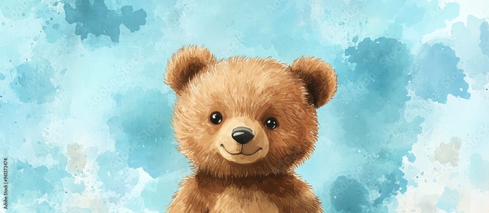 Charming Bear Illustration: Adorable Digital Art with Soft Colors and Whimsical Design Charming Bear Illustration: Adorable Digital Art with Soft Colors and Whimsical Design
