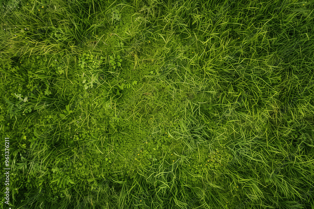 Aerial View of Empty Green Grass Field Background Aerial View of Empty Green Grass Field Background