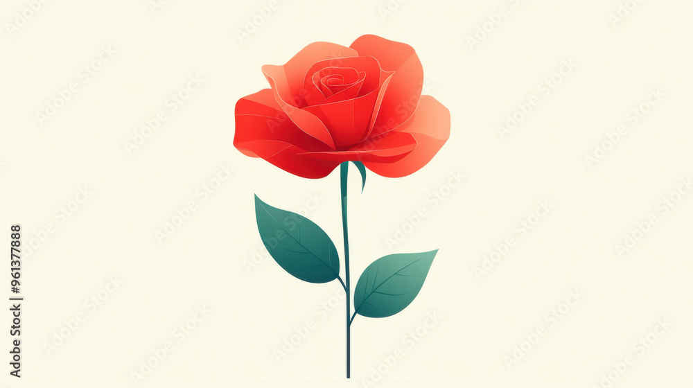 A vibrant red rose emoji, showcasing the elegance and beauty of a flower, designed in a modern flat style. A vibrant red rose emoji, showcasing the elegance and beauty of a flower, designed in a modern flat style.