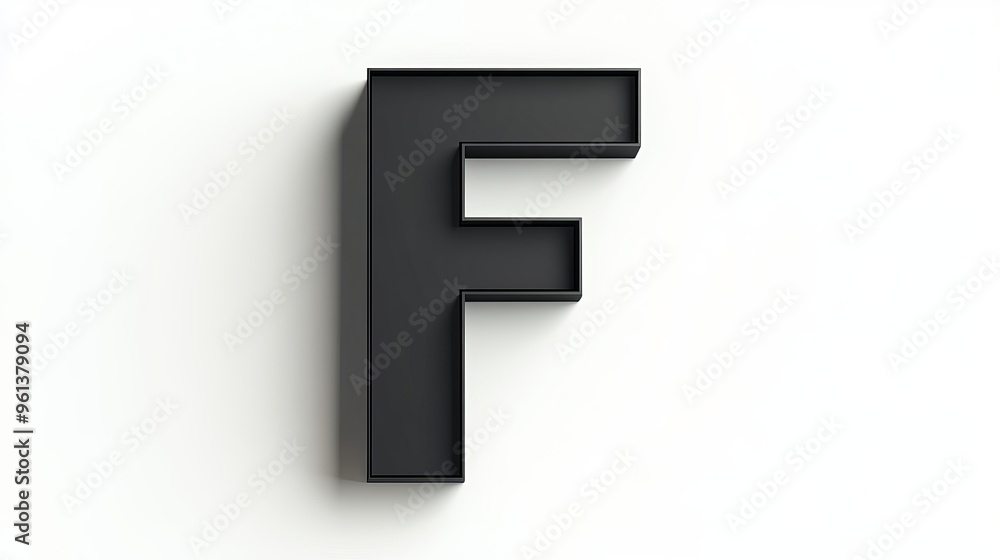 Three-dimensional image of letter Three-dimensional image of letter