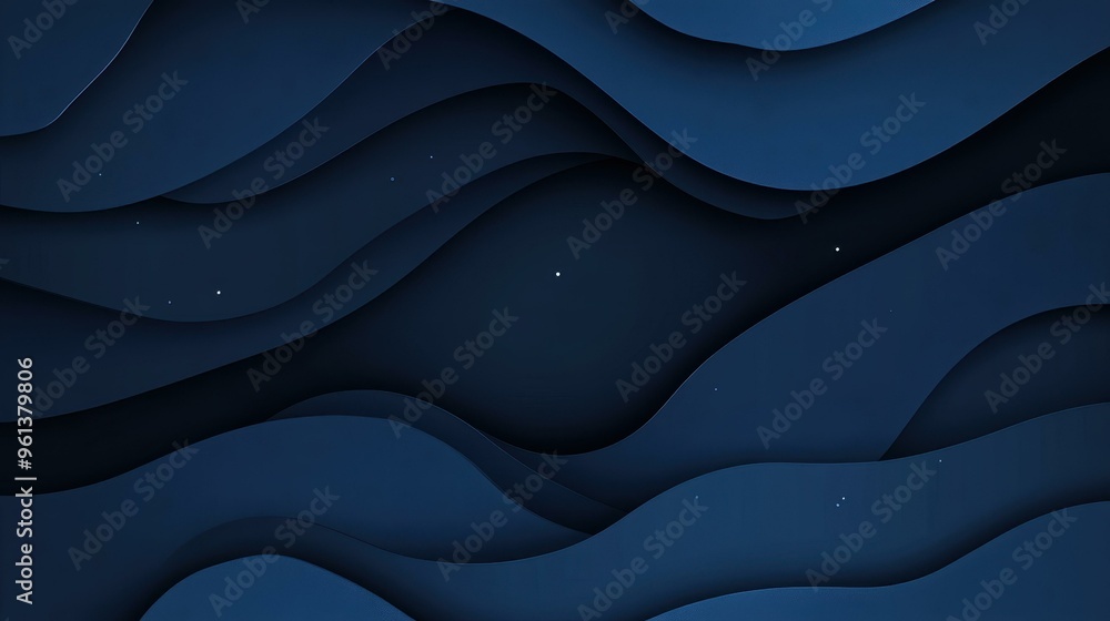 Experience tranquility with this flowing dark blue curve, creating a soothing atmosphere perfect for health or music themes. Experience tranquility with this flowing dark blue curve, creating a soothing atmosphere perfect for health or music themes.