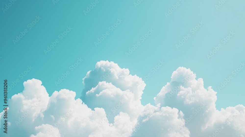 Blue Sky with White Fluffy Clouds Blue Sky with White Fluffy Clouds