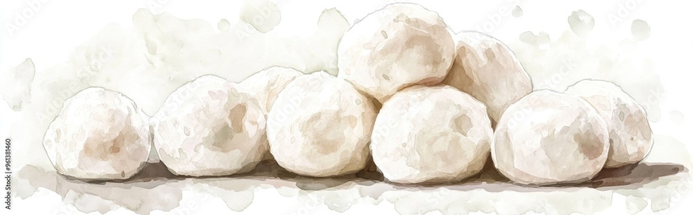 Aesthetic Arrangement of Soft, Round Food Delights Perfect for Culinary Creations Aesthetic Arrangement of Soft, Round Food Delights Perfect for Culinary Creations