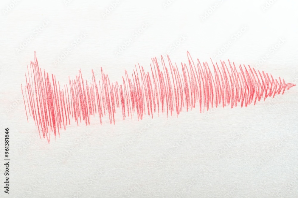 Isolated red pencil strokes on a transparent background Isolated red pencil strokes on a transparent background