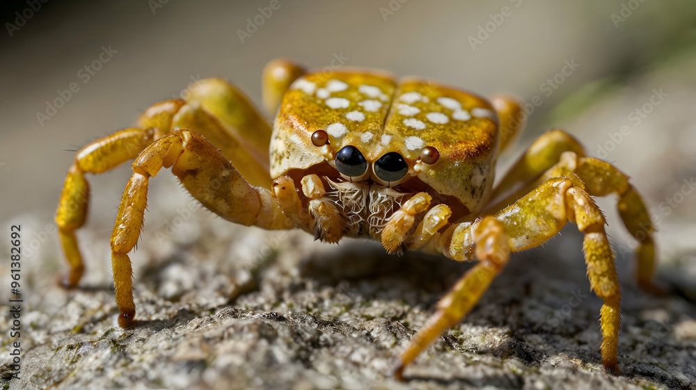 Macro Photography of a Jumping Spider: A captivating closeup of a small, brown jumping spider with large, prominent eyes, showcasing the intricate details of its anatomy and the beauty of nature. Macro Photography of a Jumping Spider: A captivating closeup of a small, brown jumping spider with large, prominent eyes, showcasing the intricate details of its anatomy and the beauty of nature.
