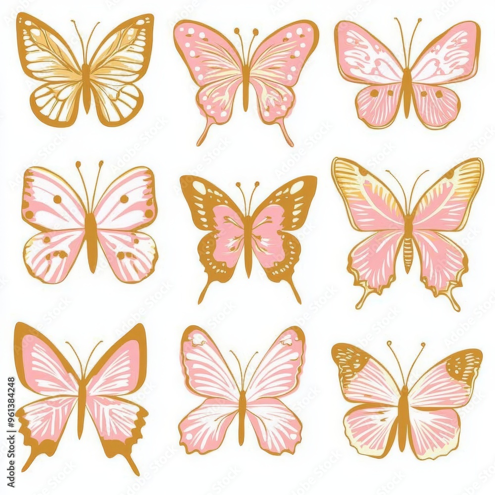 The pastel gradient line art clipart collection includes a flying butterfly png sticker The pastel gradient line art clipart collection includes a flying butterfly png sticker