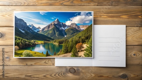 Customizable postcard template on a 4x6 blank postcard with space for your design, perfect for creating a unique