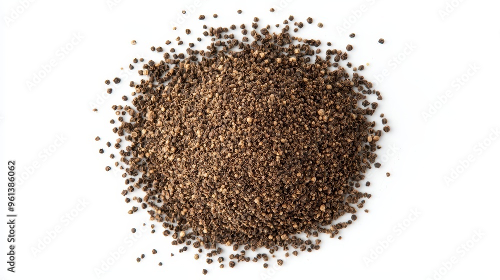 Black Peppercorns Pile Isolated White Background Black Peppercorns Pile Isolated White Background