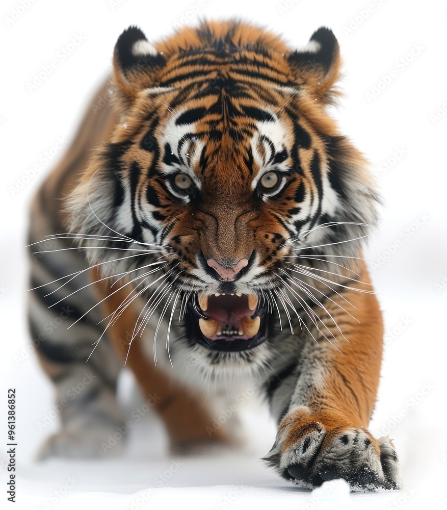 Fototapeta premium A Close-Up Portrait of a Majestic Tiger