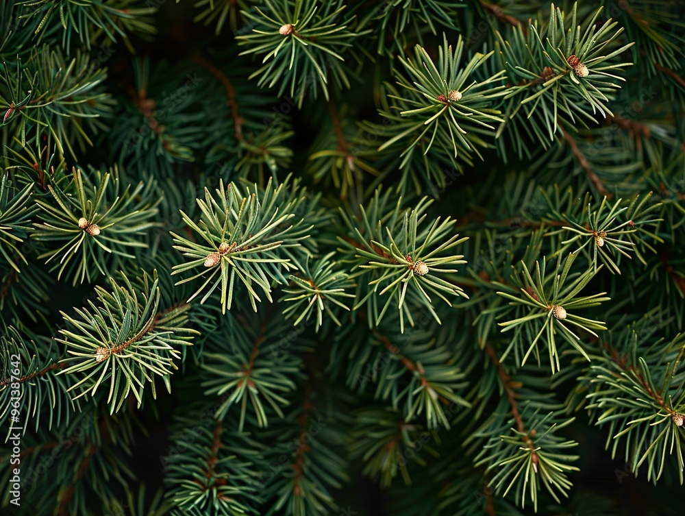 Close Up of Lush Green Pine Needles Close Up of Lush Green Pine Needles