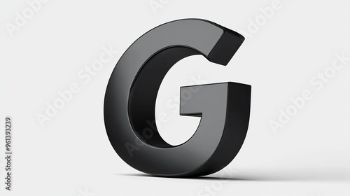 3D letter "G", isolated on a white background, a graphic element.