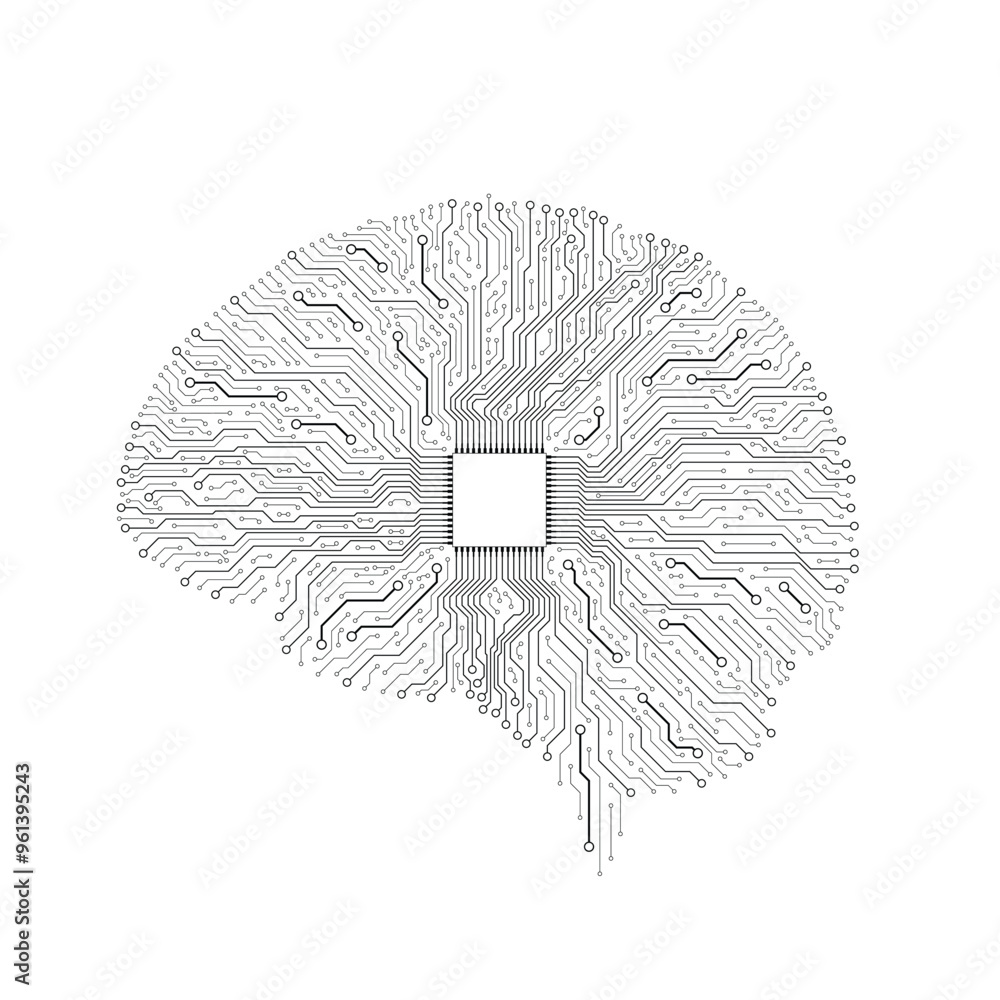 Obraz premium CPU Chip on Motherboard. Central Computer Processors CPU concept. Quantum computer large data processing database concept. Futuristic microchip processor. AI chip background with circuit light. 