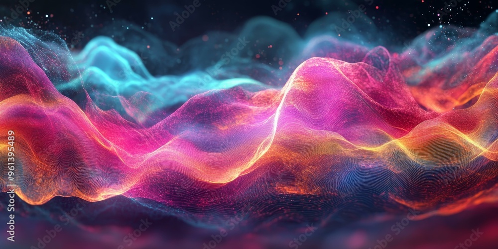 Abstract wavy patterns in vibrant colors. Abstract wavy patterns in vibrant colors.
