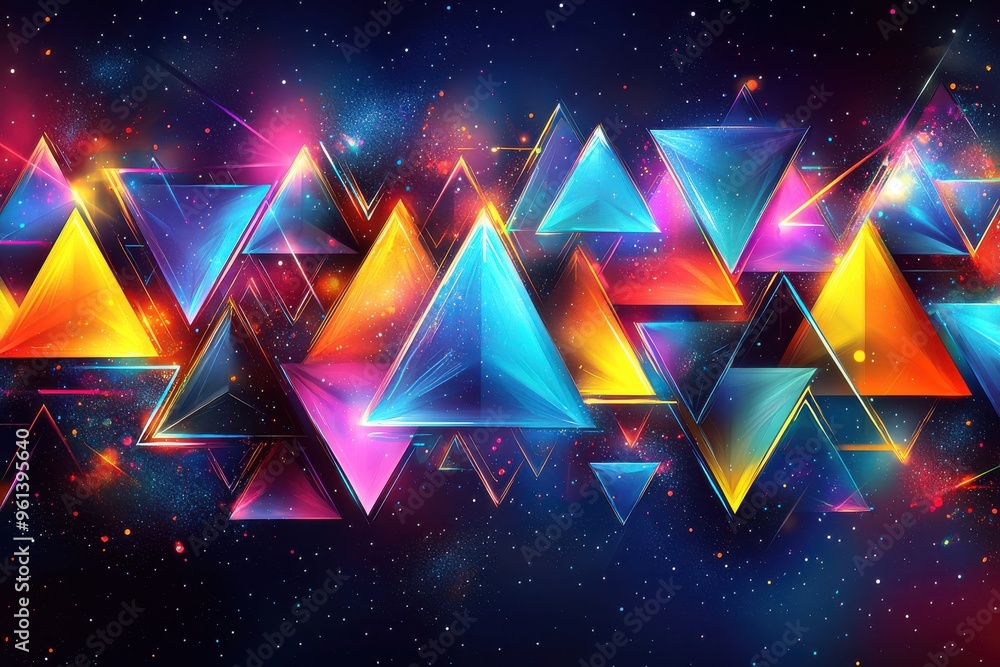 Vibrant Abstract Geometric Triangle Pattern Vibrant Abstract Geometric Triangle Pattern