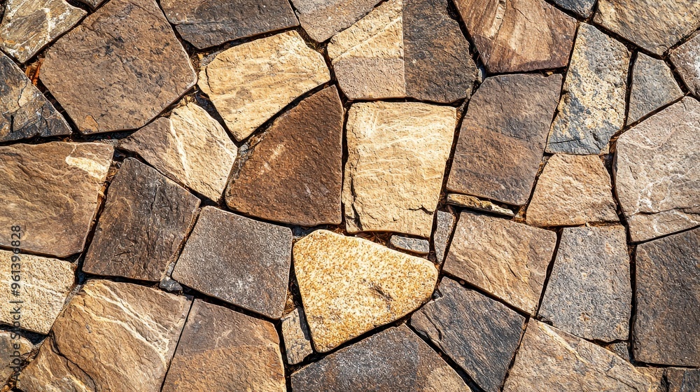 Fototapeta premium Natural Stone Wall Texture Rough Stone Background