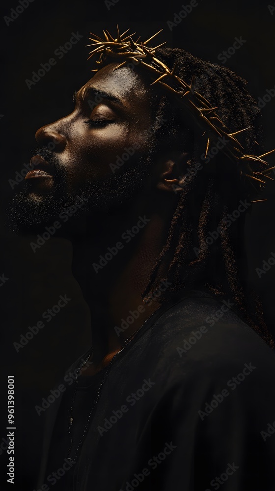 A man with thorns on head A man with thorns on head